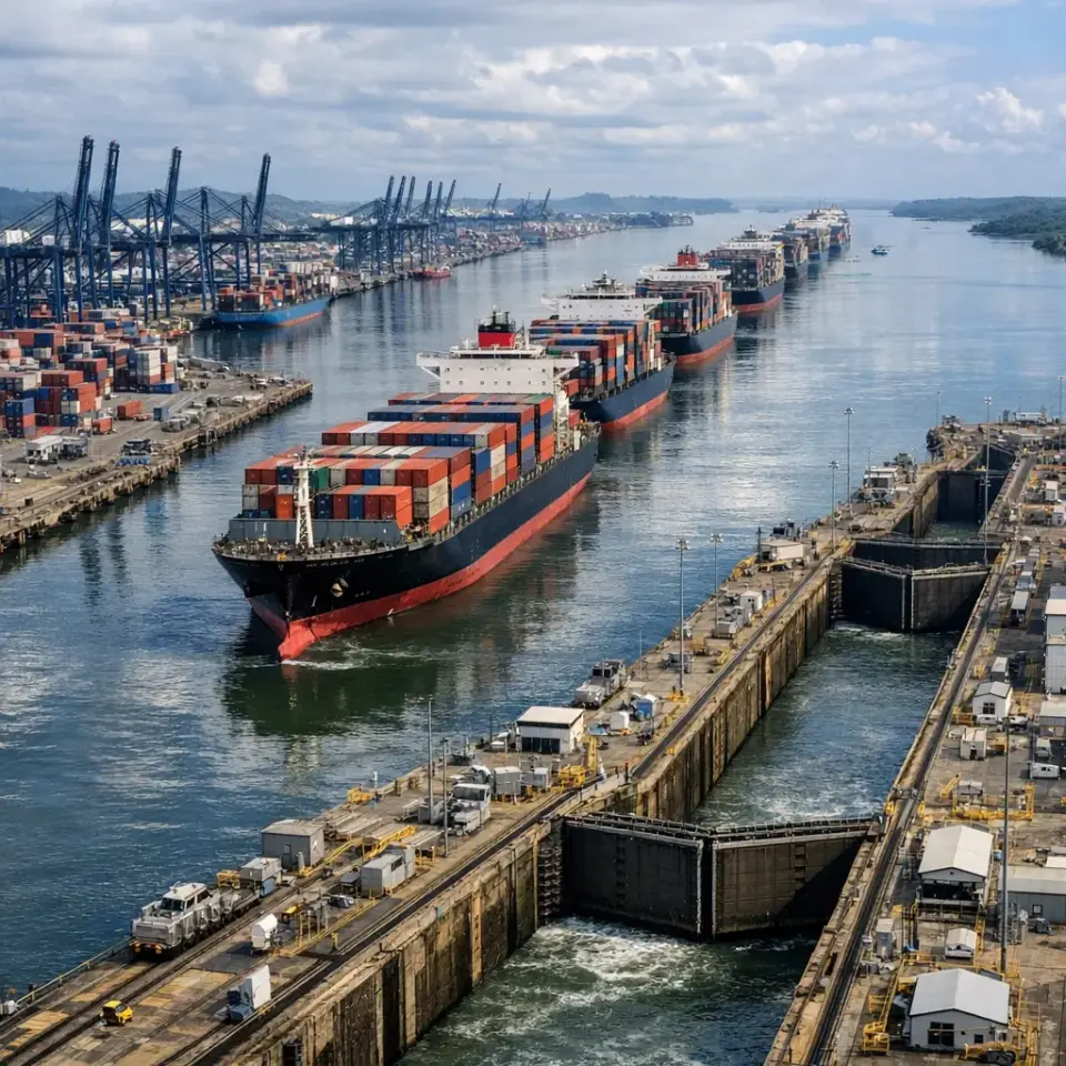 Tráfico de embarcaciones en el Canal de Panamá bajo contexto de tensiones geopolíticas
